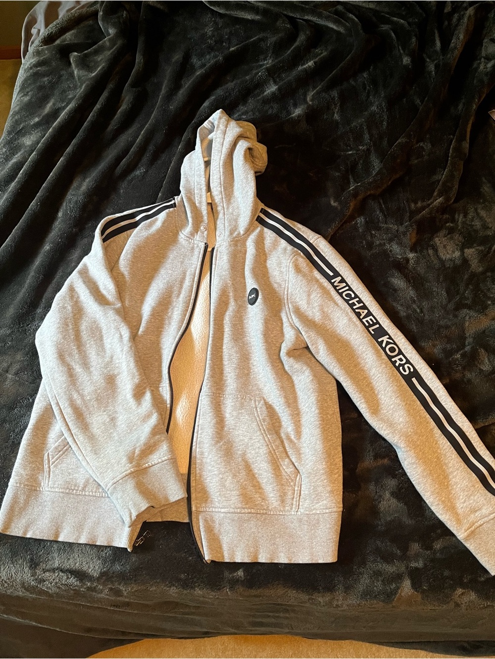 Michael Kors adult Grey Zip-Up Hoodie Jacket